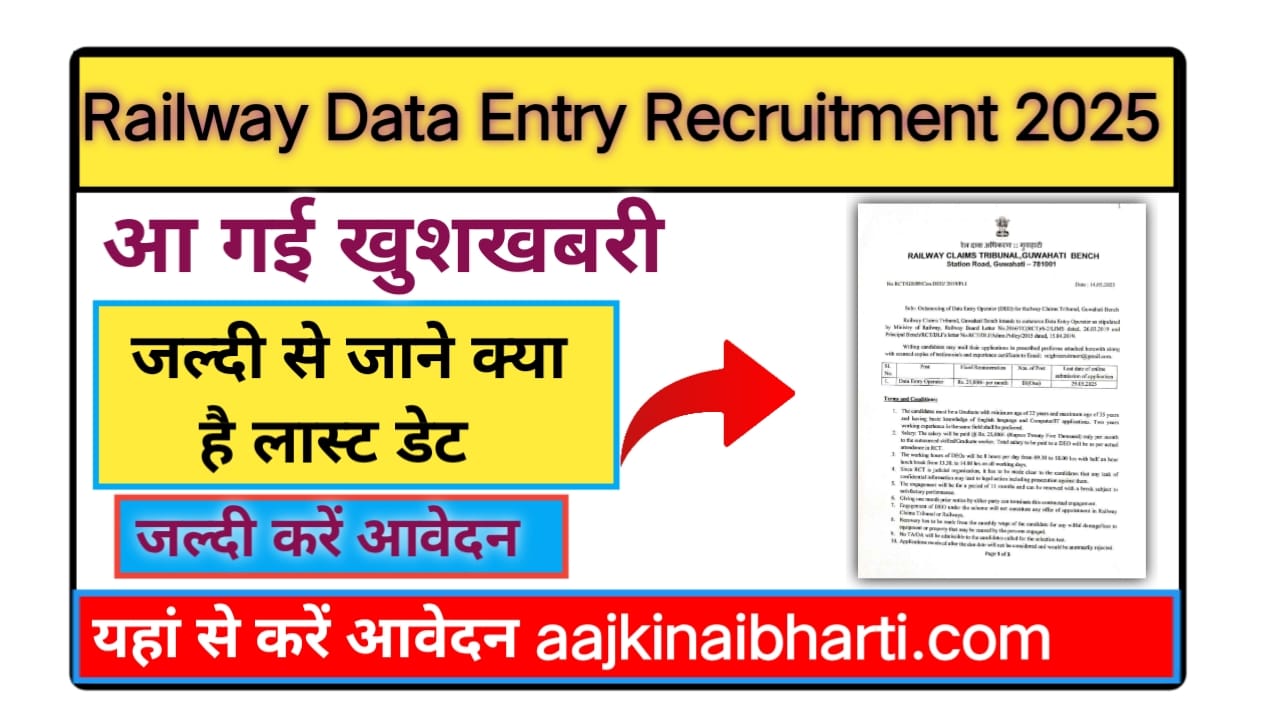 Railway Data Entry Operator Bharti 2025